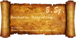Becherer Szerafina névjegykártya